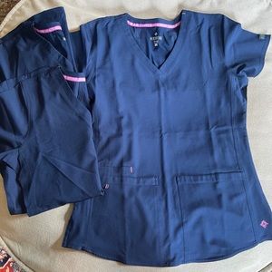 3 NEW Scrub Tops size small